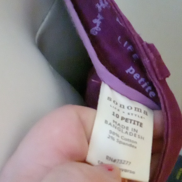 Purple petite capris/shorts - Picture 3 of 4